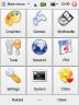Main menu, with categories